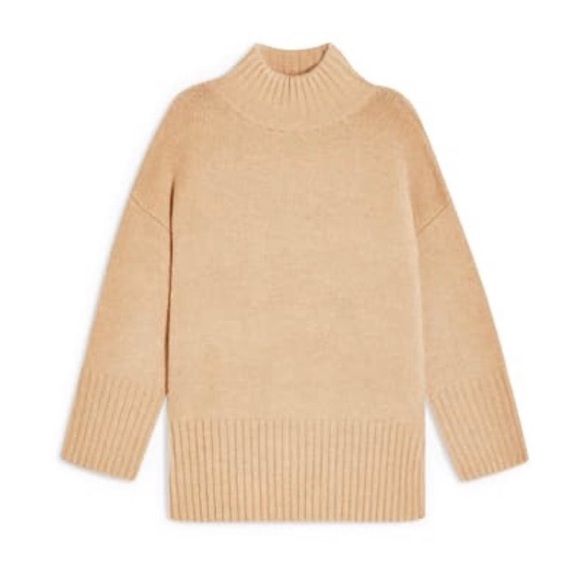 Topshop Sweaters - TOPSHOP Camel Tan Funnel Neck Sweater